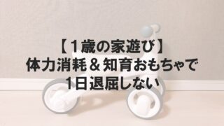 【1歳の家遊び】体力消耗と知育おもちゃで1日退屈しない